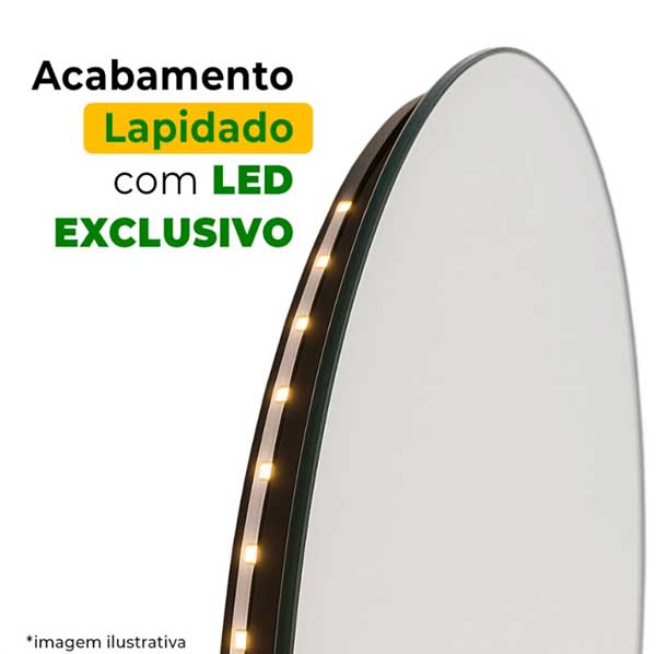 Espelho Redondo com Led 60cm + Suporte - Image 2