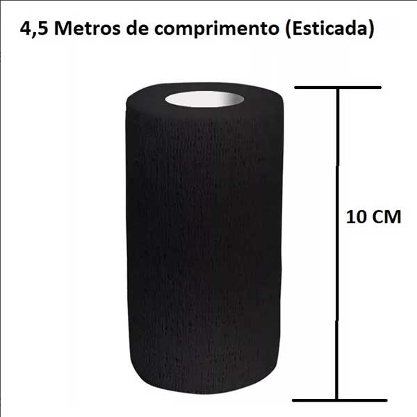 3 Bandagem Elástica Autoadesiva Flexível Pet Atadura 10cm - Image 3