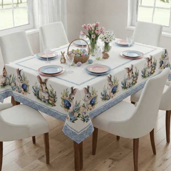 Toalha De Mesa Páscoa 8 Lugares Ideal Mesa Posta E Decoração