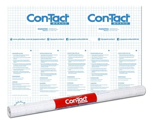 Papel Plástico Adesivo Contact 45cmx2m Cristal Transparente