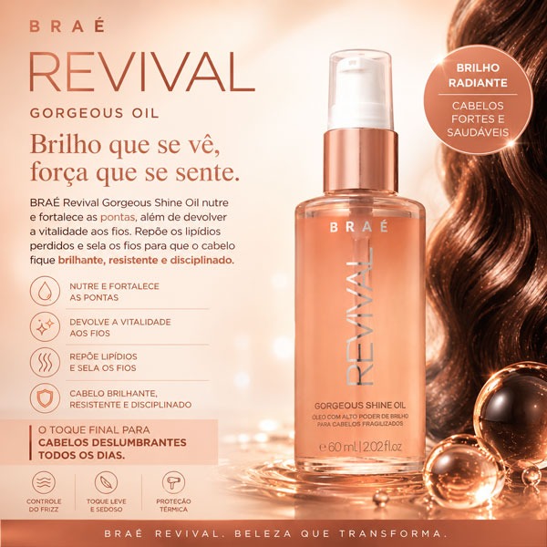 Braé Revival Gorgeous Oil Óleo 60ml - Imagem 3
