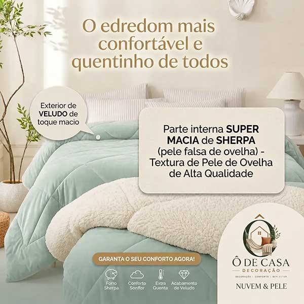 Cobertor Casal Inverno Super Quentinho Lã De Ovelha Queen - Dupla Face Premium – Ô de Casa - Imagem 2