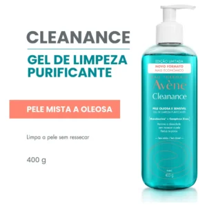 Gel de Limpeza Facial Purificante Avène Cleanance Pele Oleosa e Sensível 400g