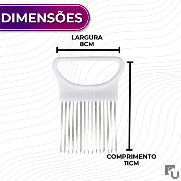 Garfo Fatiador De Vegetais Legumes Frutas Em Plástico Com Aço Inox Uny Home Utensílio Cozinha - Imagem 7