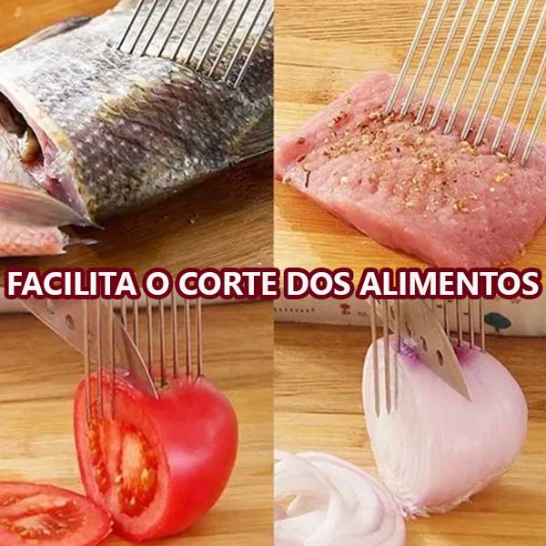 Garfo Fatiador De Vegetais Legumes Frutas Em Plástico Com Aço Inox Uny Home Utensílio Cozinha - Imagem 5